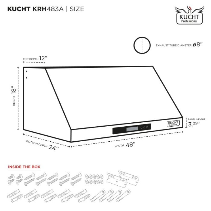 48″ Gemstone Range Hood KRH483AGEMSTONE