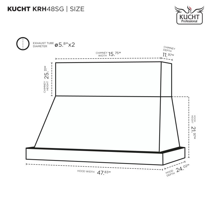 48″ Range Hoods KRH48SG