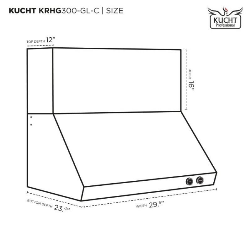 30″ new round dial digital controls KRHG30GLC