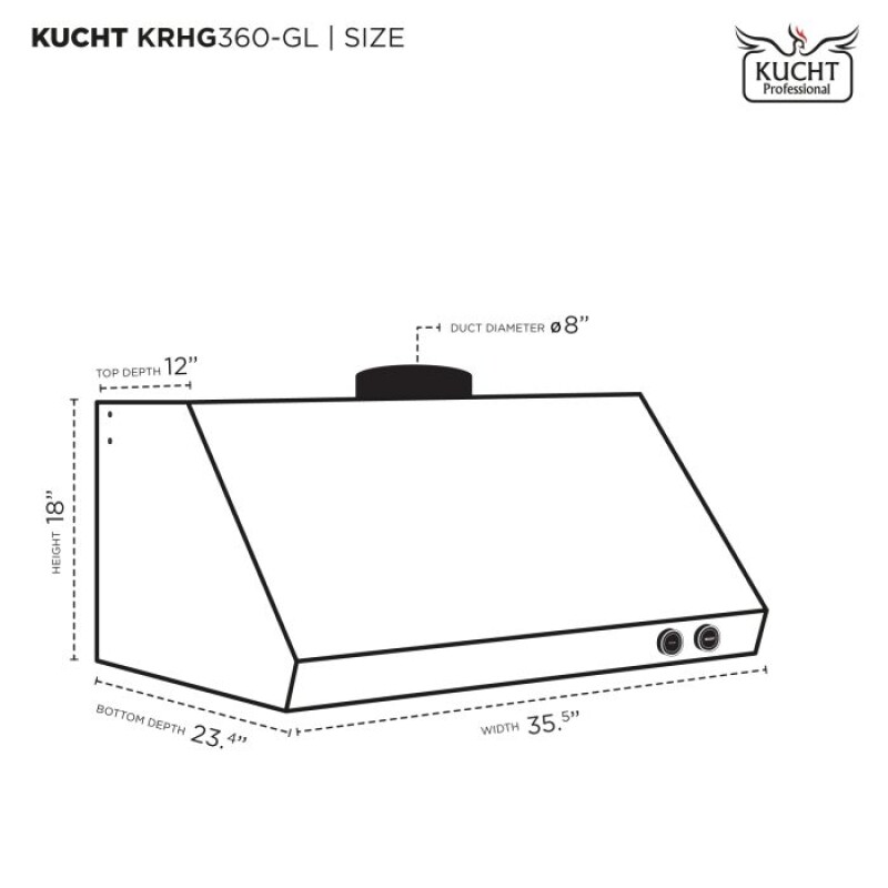36″ new round dial digital controls KRHG360GL