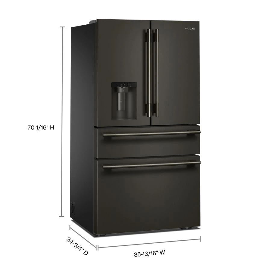 29 Cu. Ft. French Door Refrigerator With Exterior Water And Ice And Freshchill™ Full-width Refrigerated Drawer KRMF436SBE