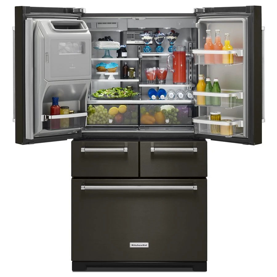 25.8 Cu. Ft. 36" Multi-door Freestanding Refrigerator With Platinum Interior Design And Printshield® Finish KRMF706EBS
