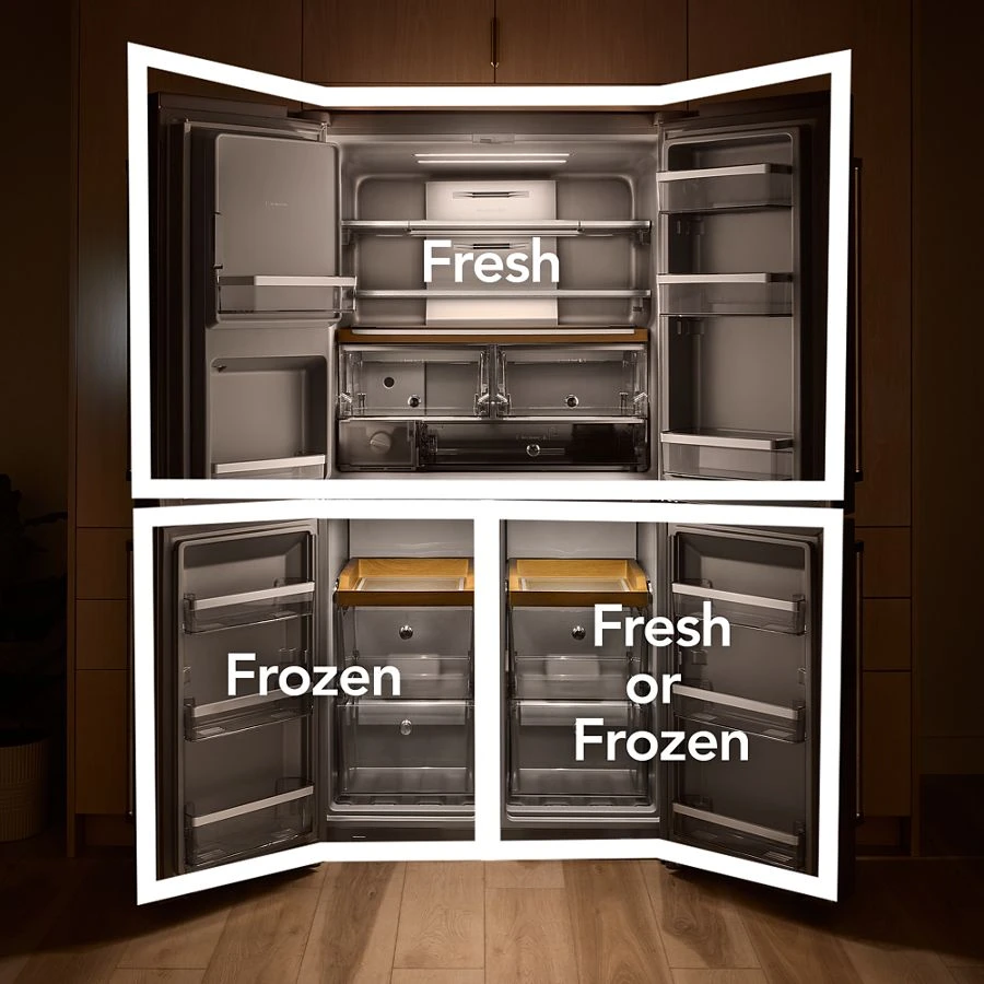 36" Counter-depth 19.4 Cu Ft 4-door Refrigerator With Flexible Temperature Zone In Printshield® Finish KRQC736RPS