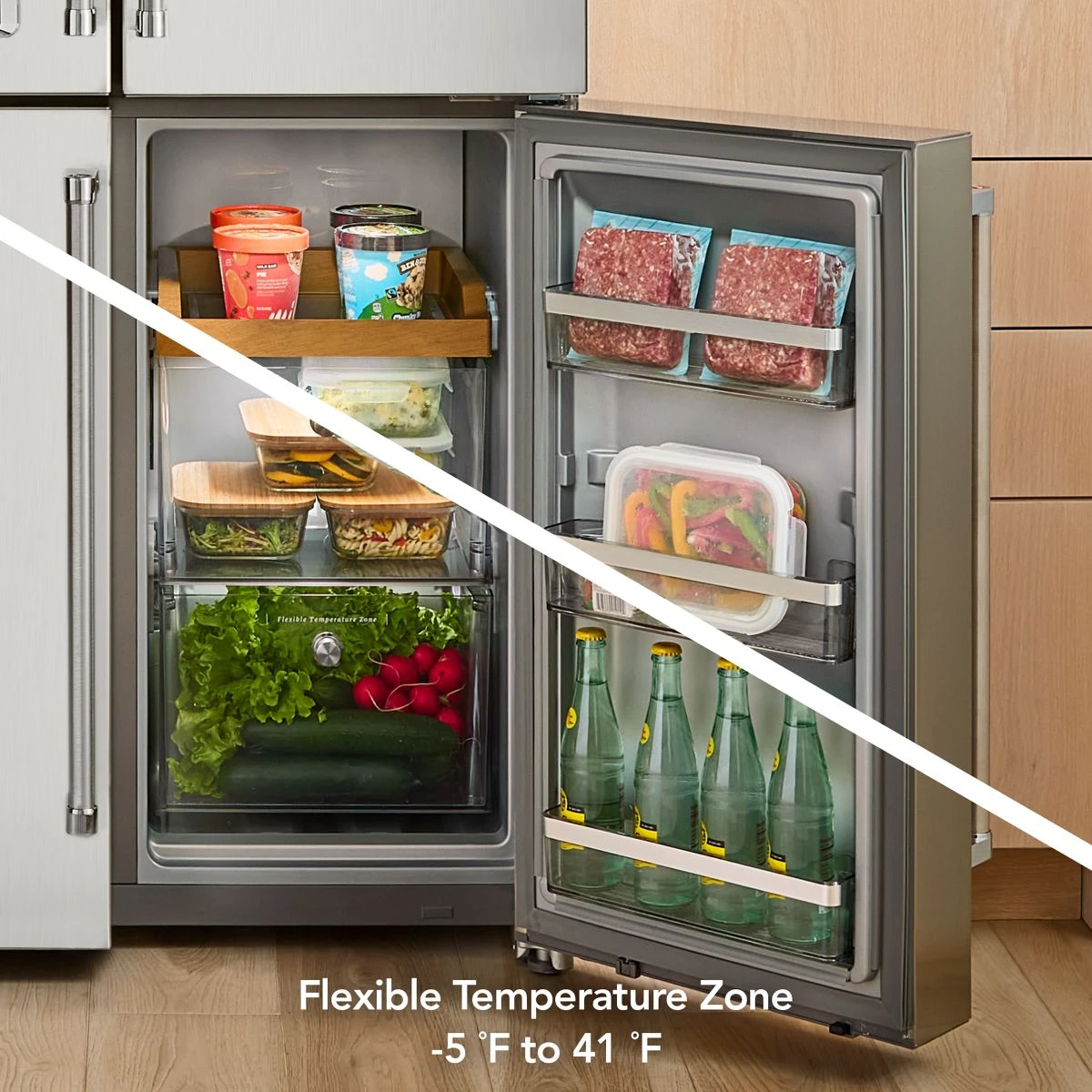 36" Counter-Depth 19.4 Cu Ft 4-Door Refrigerator with Flexible Temperature Zone view 7