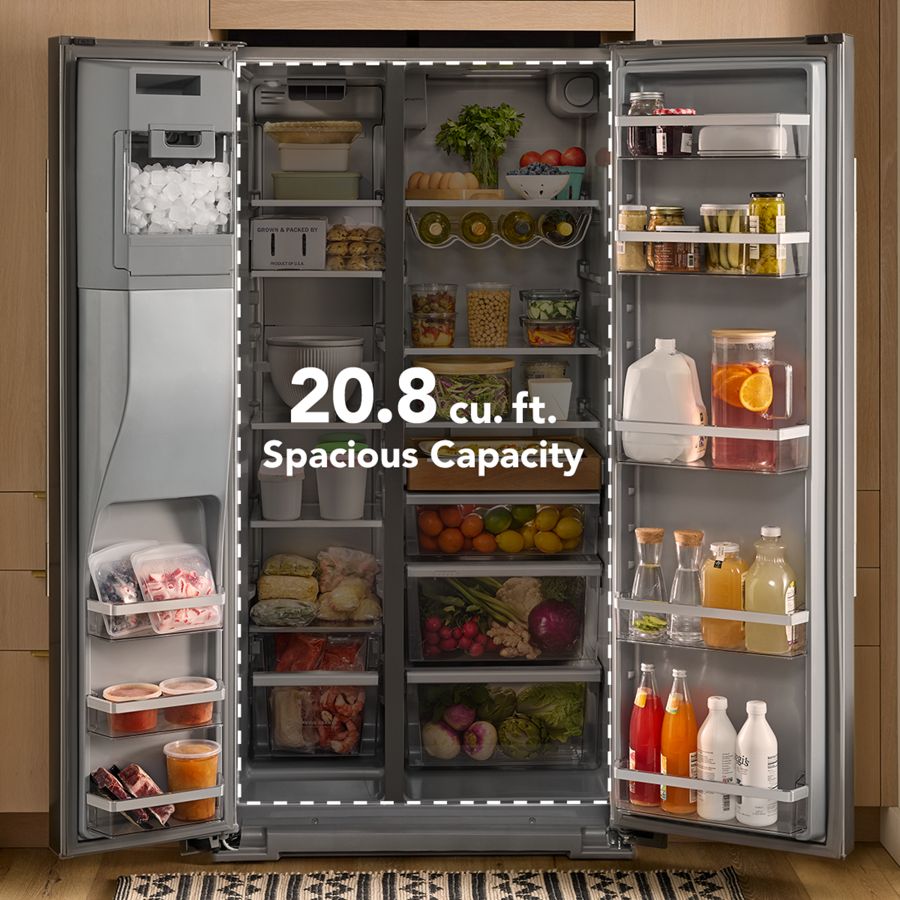 20.8 Cu. Ft. Counter-depth Side-by-side Refrigerator With Exterior Ice And Water Dispenser And Removable Under-shelf Wine Rack KRSC336RPS