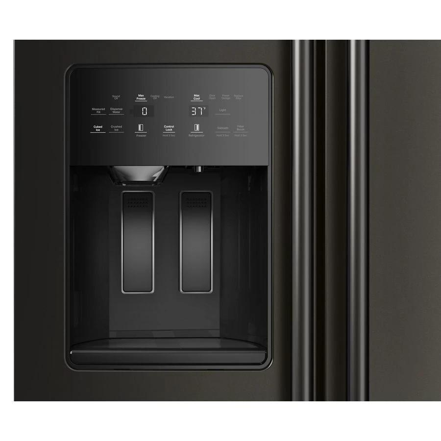 20.8 Cu. Ft. Counter-depth Side-by-side Refrigerator With Exterior Ice And Water Dispenser In Black Ore KRSC536RBE