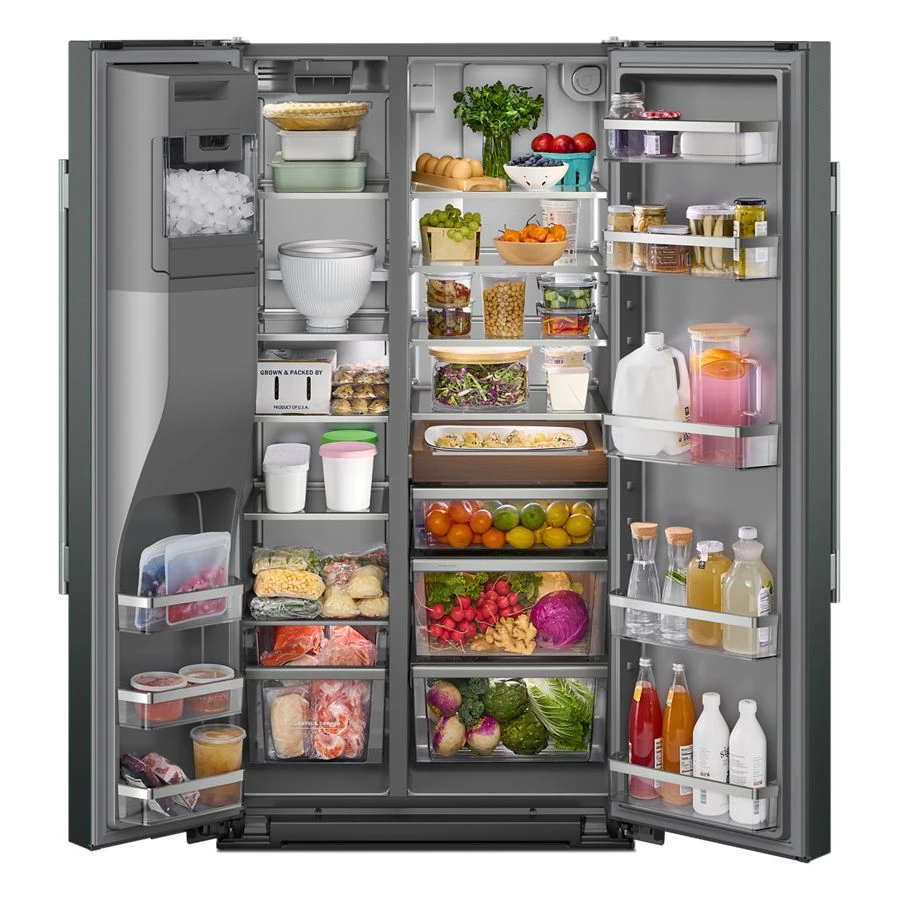 20.8 Cu. Ft. Counter-depth Side-by-side Refrigerator With Exterior Ice And Water Dispenser In Black Ore KRSC536RBE