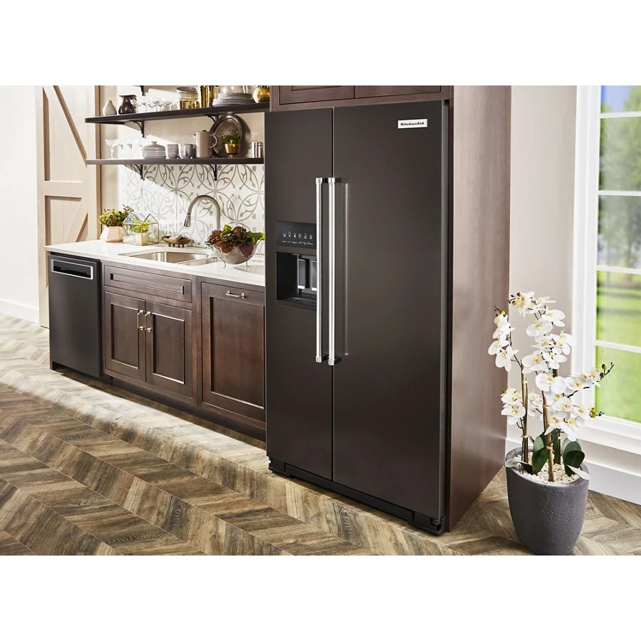 19.9 cu ft. Counter-Depth Side-by-Side Refrigerator with Exterior Ice and Water and PrintShield finish view 6