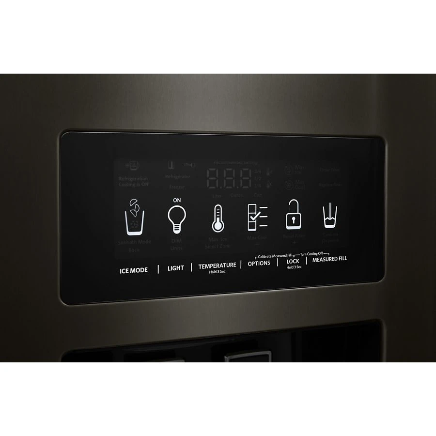 19.9 cu ft. Counter-Depth Side-by-Side Refrigerator with Exterior Ice and Water and PrintShield finish view 5