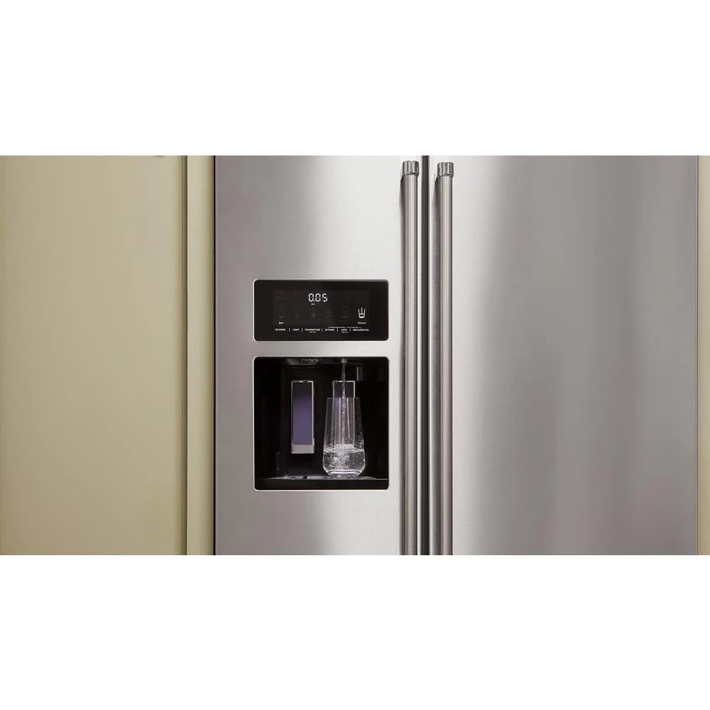 19.9 cu ft. Counter-Depth Side-by-Side Refrigerator with Exterior Ice and Water and PrintShield™ finish KRSC700HPS