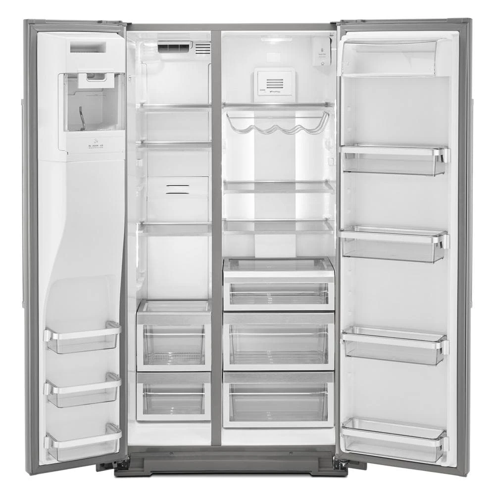 19.9 cu ft. Counter-Depth Side-by-Side Refrigerator with Exterior Ice and Water and PrintShield™ finish KRSC700HPS