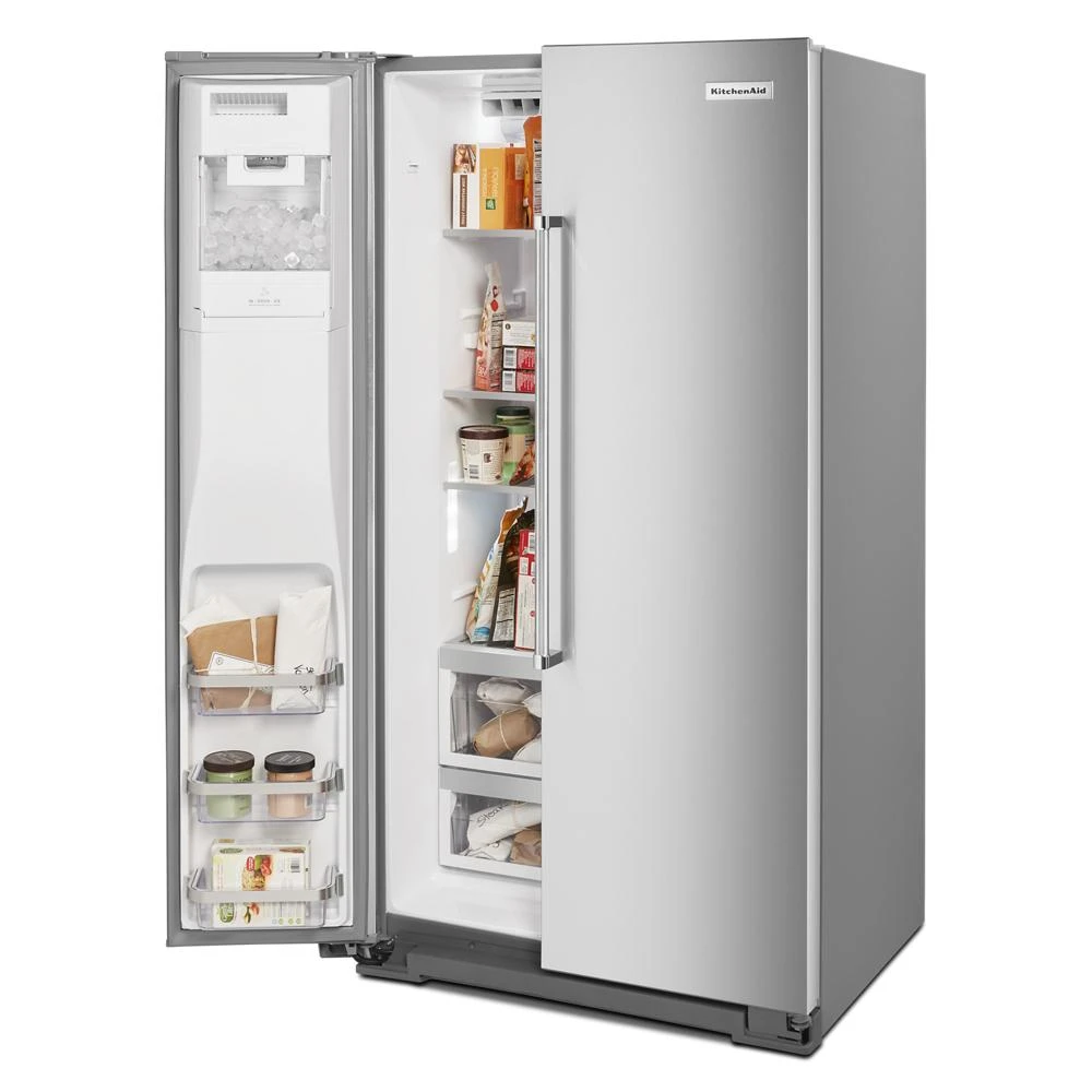 19.9 cu ft. Counter-Depth Side-by-Side Refrigerator with Exterior Ice and Water and PrintShield™ finish KRSC700HPS