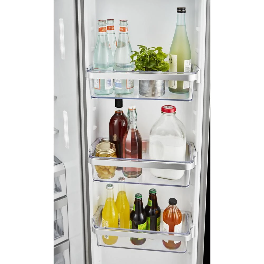 19.9 cu ft. Counter-Depth Side-by-Side Refrigerator with Exterior Ice and Water and PrintShield™ finish KRSC700HPS
