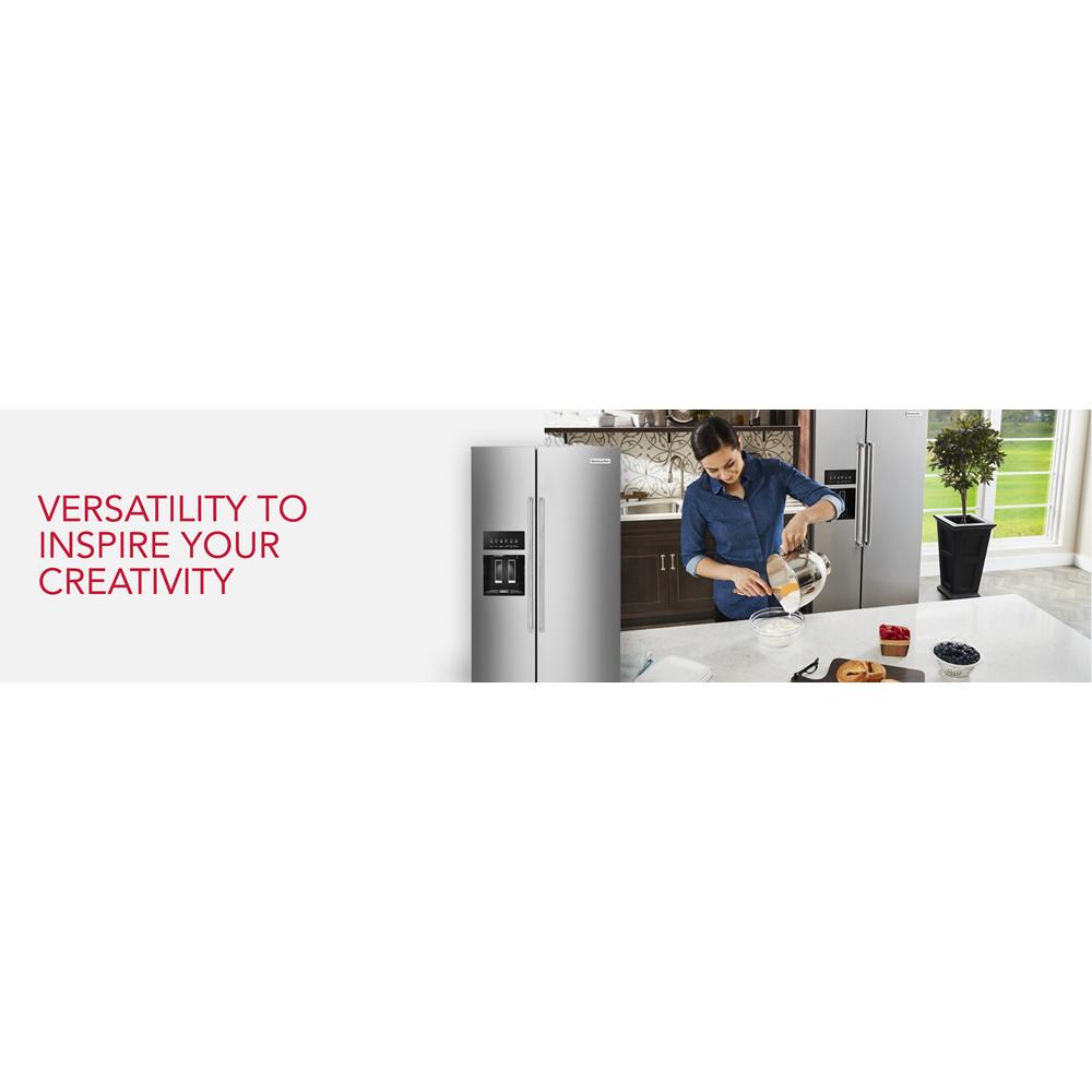 19.9 cu ft. Counter-Depth Side-by-Side Refrigerator with Exterior Ice and Water and PrintShield™ finish KRSC700HPS