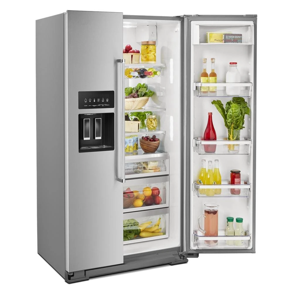 19.9 cu ft. Counter-Depth Side-by-Side Refrigerator with Exterior Ice and Water and PrintShield™ finish KRSC700HPS