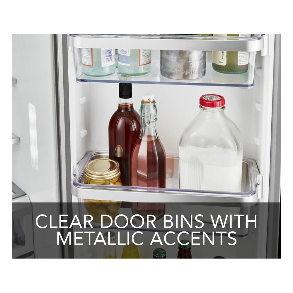 19.9 cu ft. Counter-Depth Side-by-Side Refrigerator with Exterior Ice and Water and PrintShield™ finish KRSC700HPS