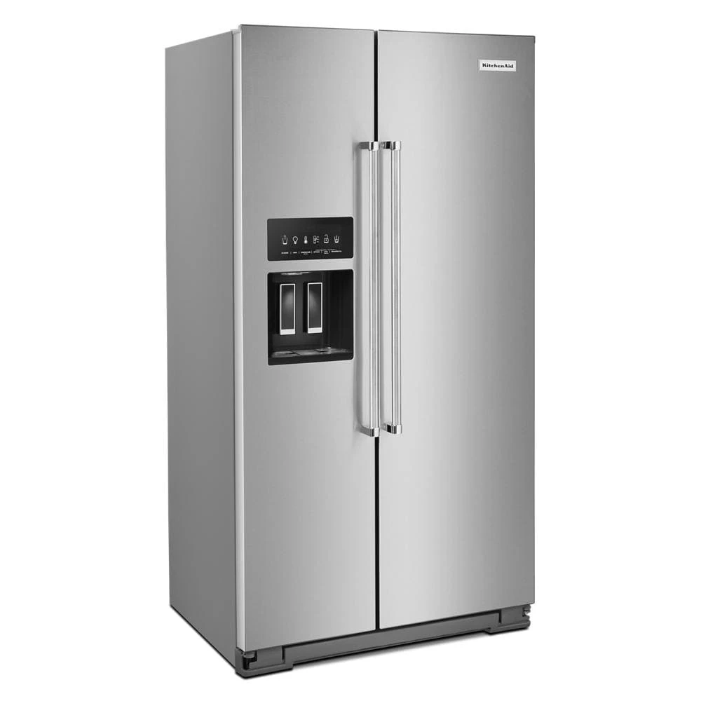 19.9 cu ft. Counter-Depth Side-by-Side Refrigerator with Exterior Ice and Water and PrintShield™ finish KRSC700HPS