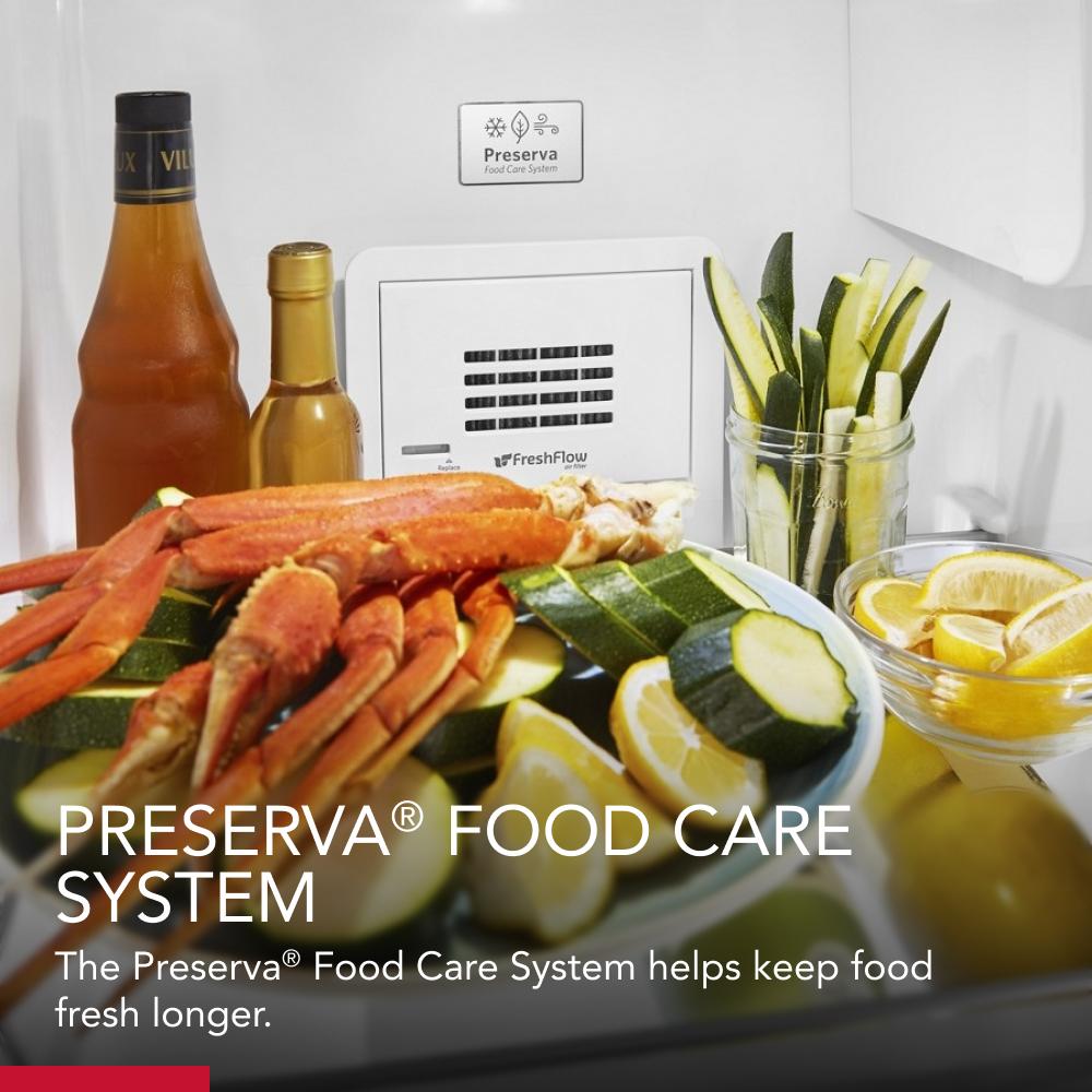 19.9 cu ft. Counter-Depth Side-by-Side Refrigerator with Exterior Ice and Water and PrintShield™ finish KRSC700HPS