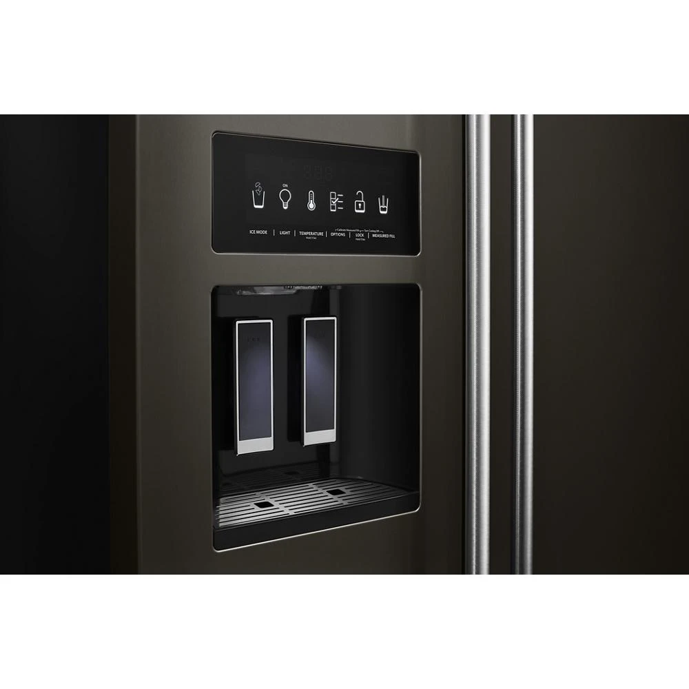 22.6 cu ft. Counter-Depth Side-by-Side Refrigerator with Exterior Ice and Water and PrintShield™ finish KRSC703HBS