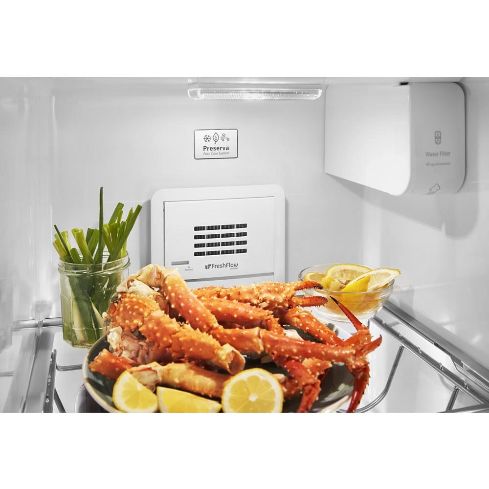 22.6 cu ft. Counter-Depth Side-by-Side Refrigerator with Exterior Ice and Water and PrintShield™ finish KRSC703HPS