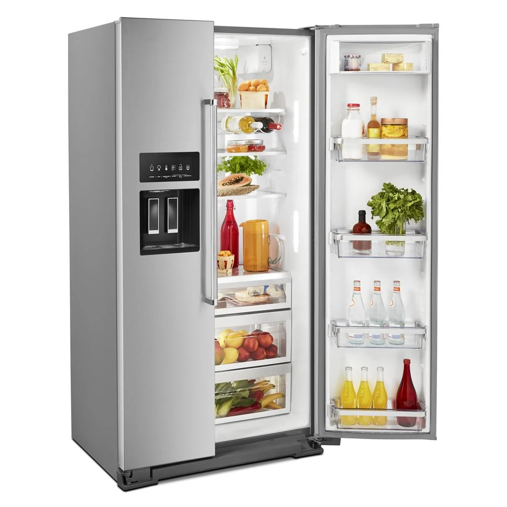 22.6 cu ft. Counter-Depth Side-by-Side Refrigerator with Exterior Ice and Water and PrintShield™ finish KRSC703HPS