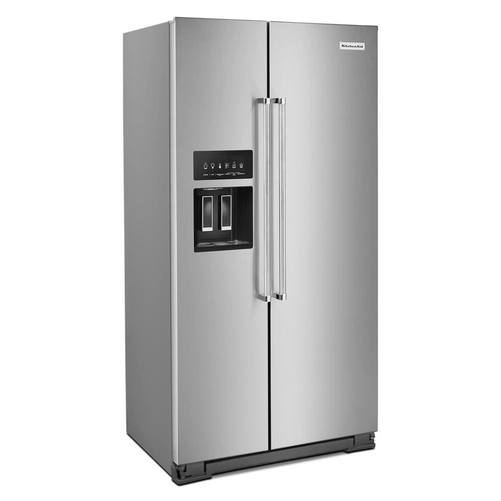 22.6 cu ft. Counter-Depth Side-by-Side Refrigerator with Exterior Ice and Water and PrintShield™ finish KRSC703HPS