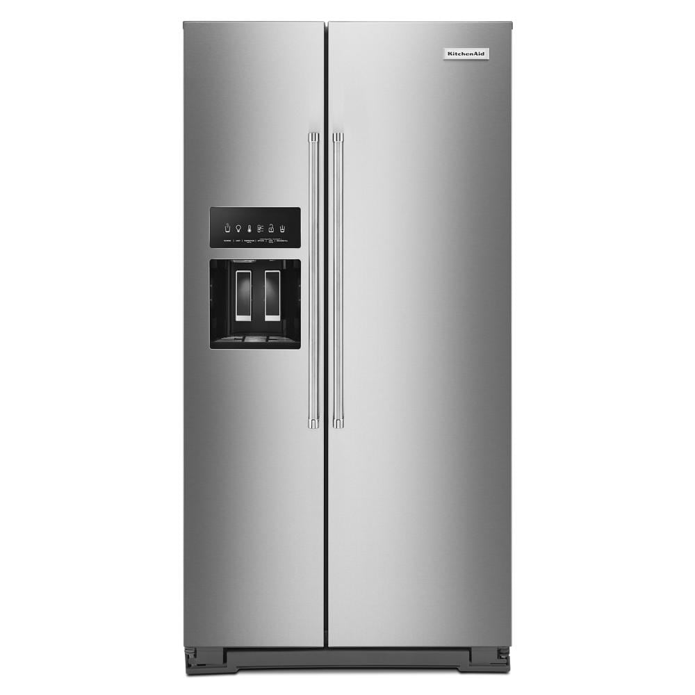 22.6 cu ft. Counter-Depth Side-by-Side Refrigerator with Exterior Ice and Water and PrintShield™ finish KRSC703HPS