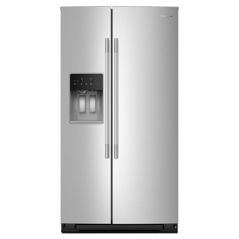 KitchenAid 28.7 Cu. Ft. Side-by-Side Refrigerator with Panoramic LED Lighting Fingerprint Resistant Stainless Steel KRSF536RPS Picture 1