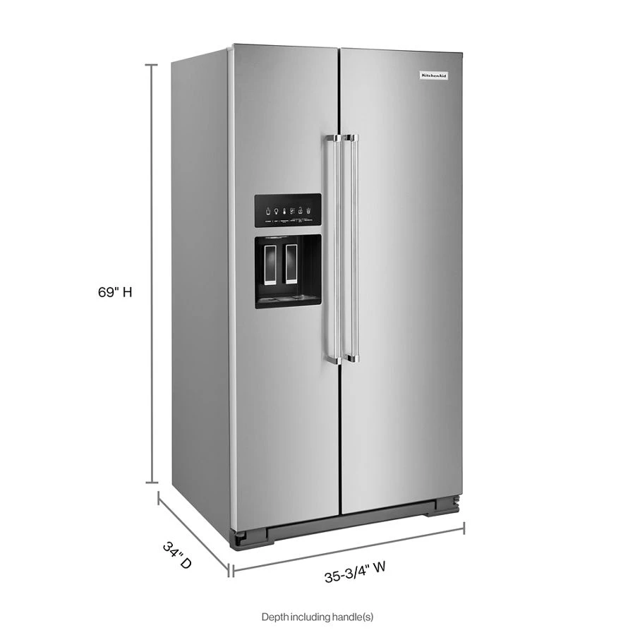 24.8 Cu Ft. Side-by-side Refrigerator With Exterior Ice And Water And Printshield® Finish KRSF705HPS