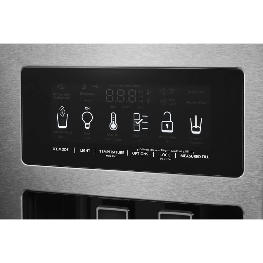 24.8 Cu Ft. Side-by-side Refrigerator With Exterior Ice And Water And Printshield® Finish KRSF705HPS