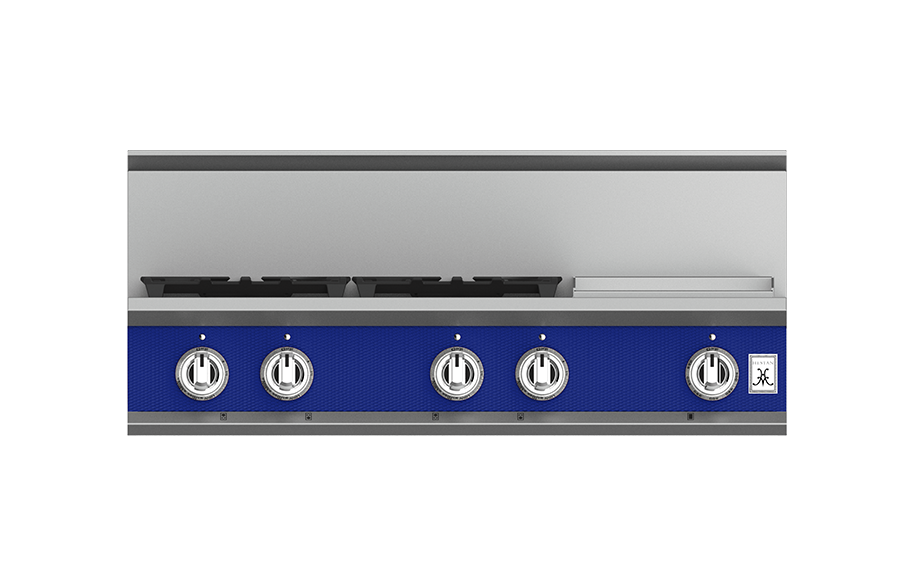 36" 4-Burner Rangetop with 12" Griddle KRT364GDBU