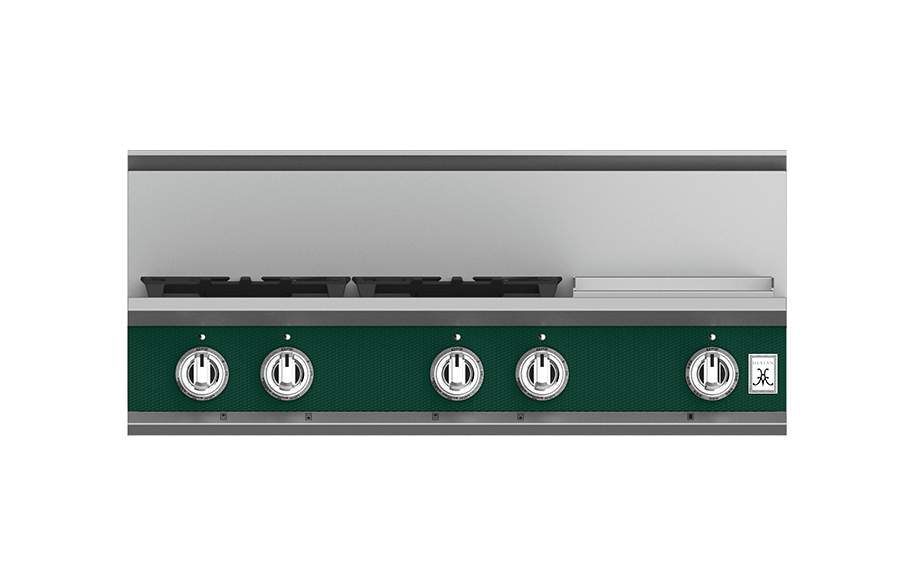36" 4-Burner Rangetop with 12" Griddle KRT364GDGR
