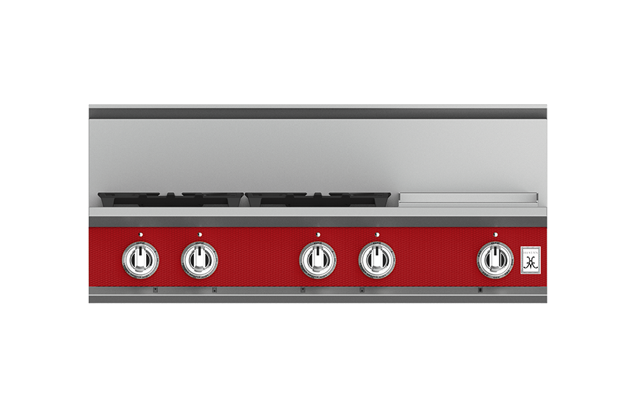 36" 4-Burner Rangetop with 12" Griddle KRT364GDRD