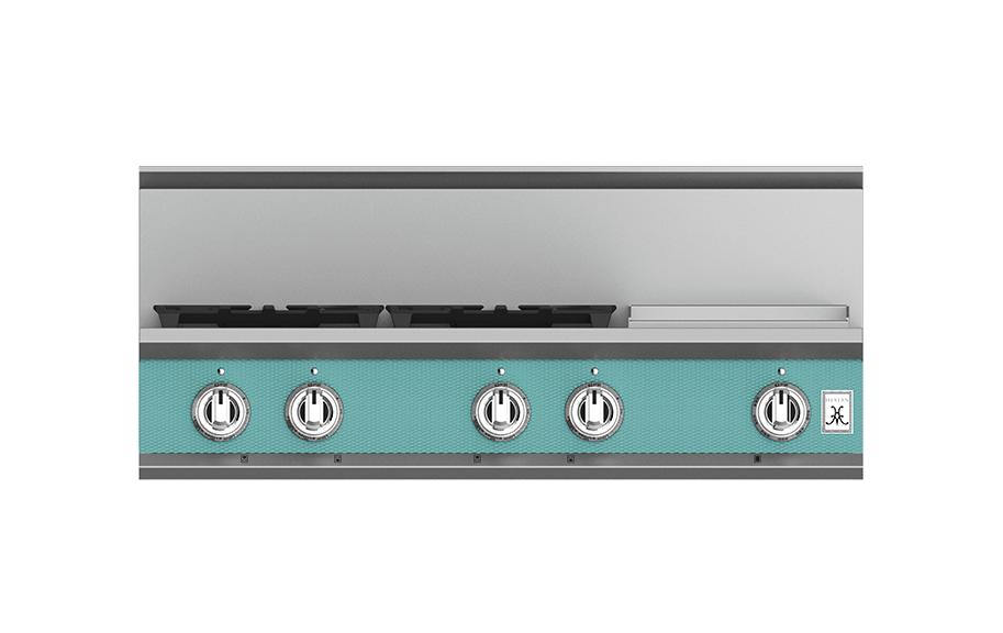 36" 4-Burner Rangetop with 12" Griddle KRT364GDTQ