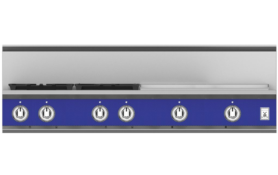 48" 4-Burner Rangetop with 24" Griddle KRT484GDBU