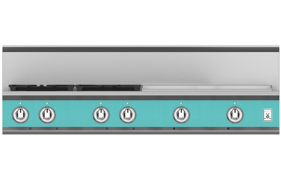 48" 4-Burner Rangetop with 24" Griddle KRT484GDTQ