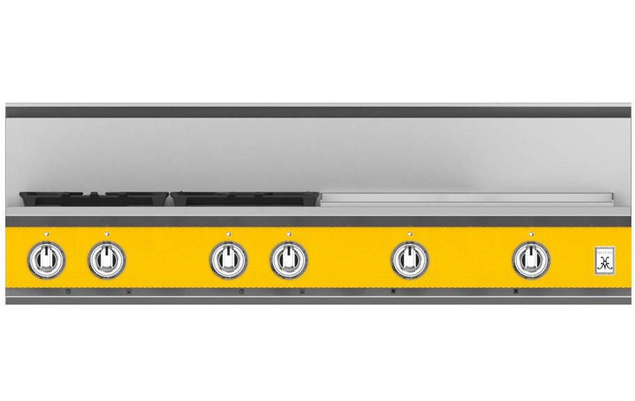 48" 4-Burner Rangetop with 24" Griddle KRT484GDYW