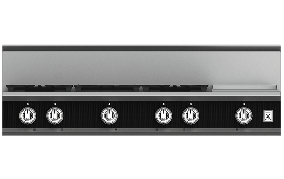 48" 5-Burner Rangetop with 12" Griddle KRT485GDBK