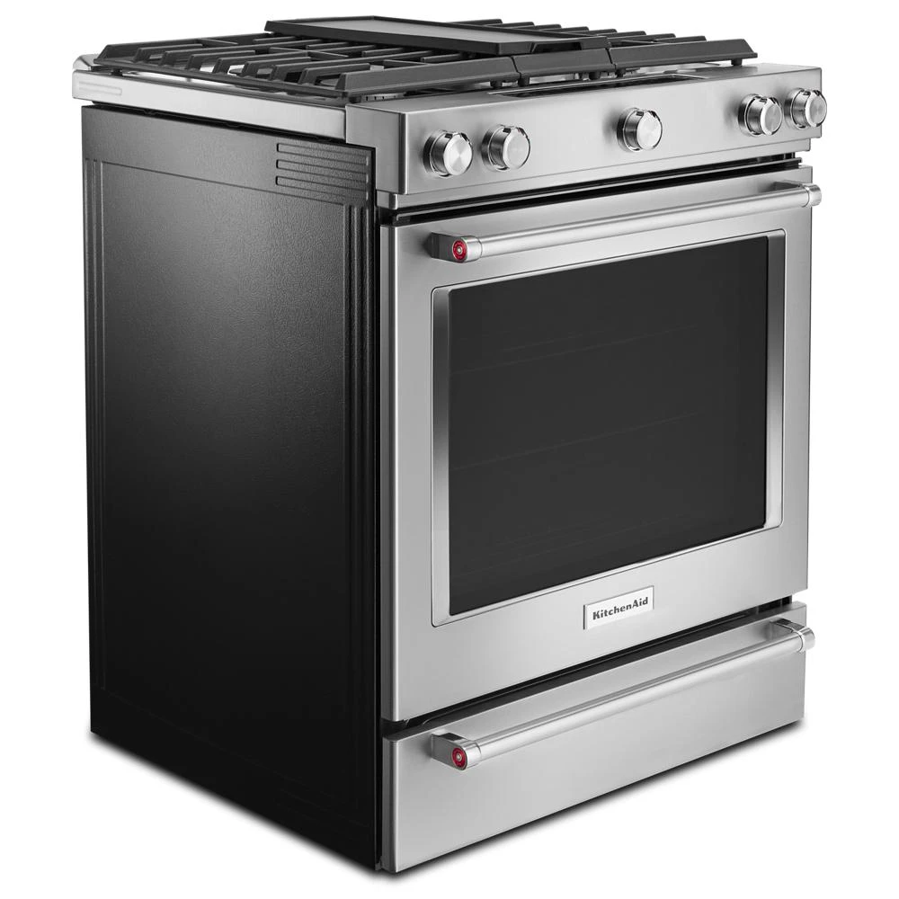 30" 5-Burner Dual Fuel Convection Slide-In Range with Baking Drawer view 11