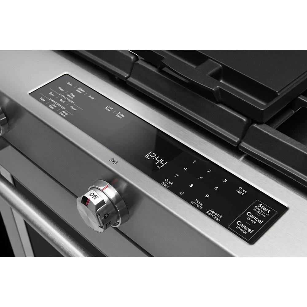 30" 5-Burner Dual Fuel Convection Slide-In Range with Baking Drawer view 16