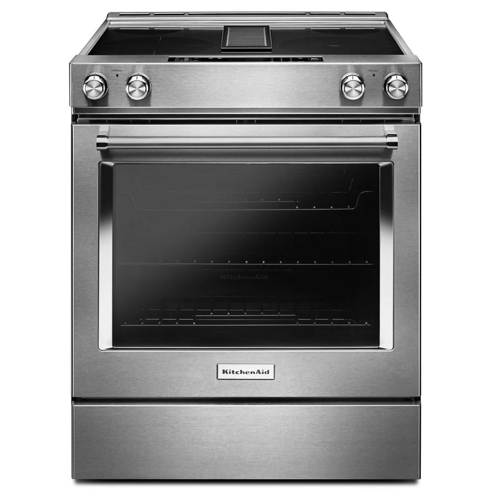 30-Inch 4-Element Electric Downdraft Slide-In Range view 5