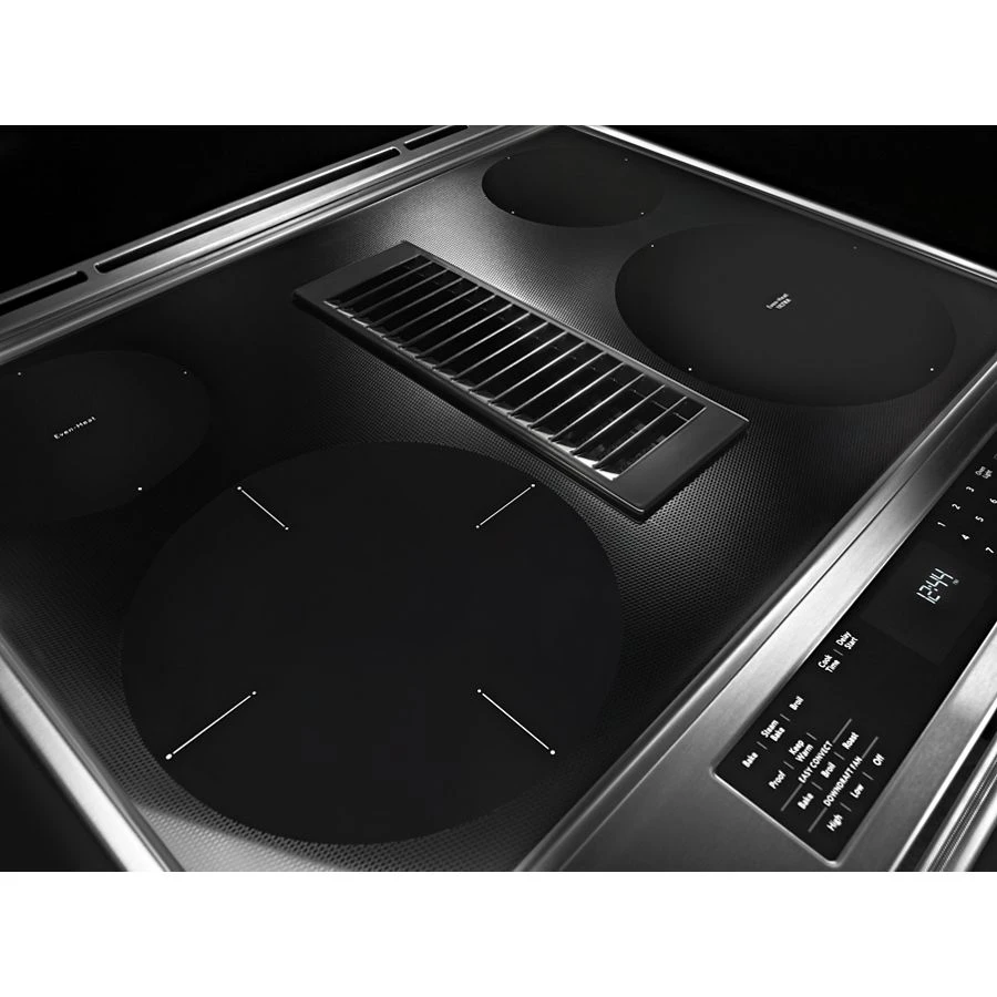 30-Inch 4-Element Electric Downdraft Slide-In Range KSEG950ESS