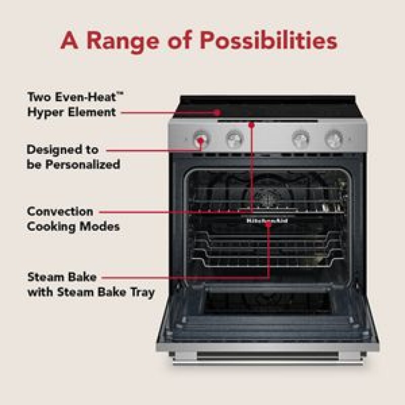5.3 Cu. Ft. Smart Slide-in Electric Range with Two Even-Heat™ Hyper Elements and Convection Cooking Modes view 5