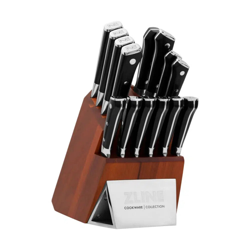 15-Piece Professional German Steel Kitchen Knife Block Set KSETTGS15