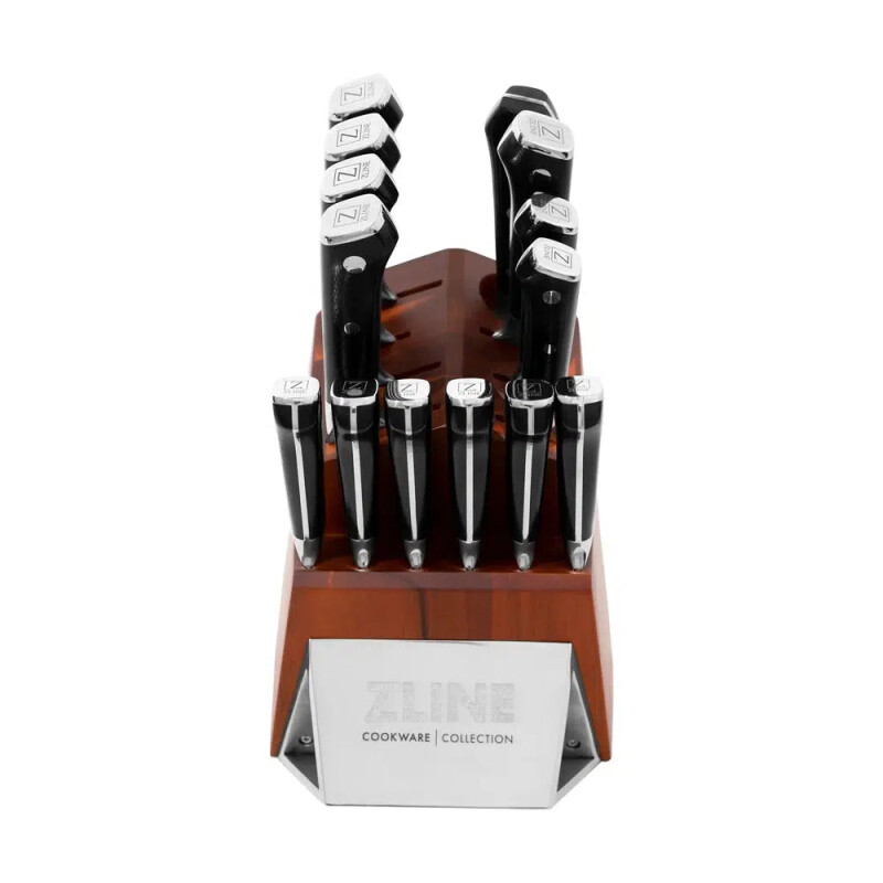 15-Piece Professional German Steel Kitchen Knife Block Set KSETTGS15