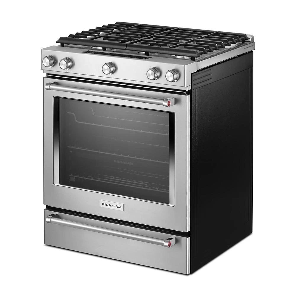 30-Inch 5 Burner Gas Convection Slide-In Range with Baking Drawer view 26