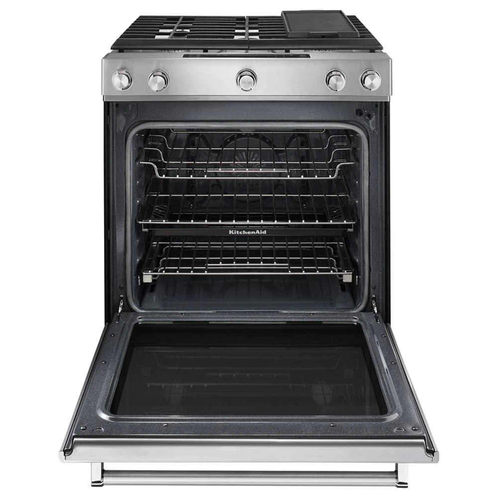 30-Inch 5 Burner Gas Convection Slide-In Range with Baking Drawer view 35