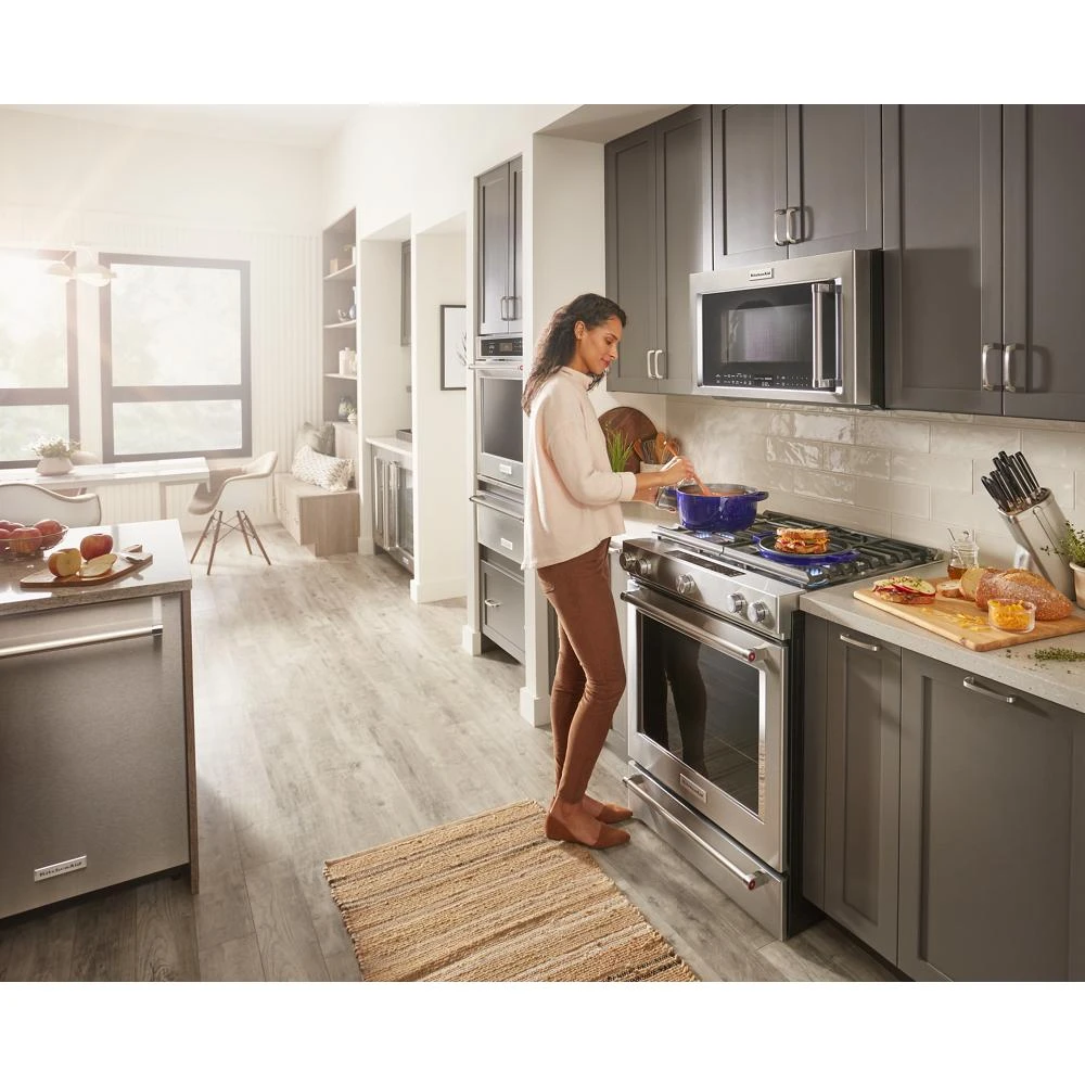 30-Inch 5 Burner Gas Convection Slide-In Range with Baking Drawer view 7
