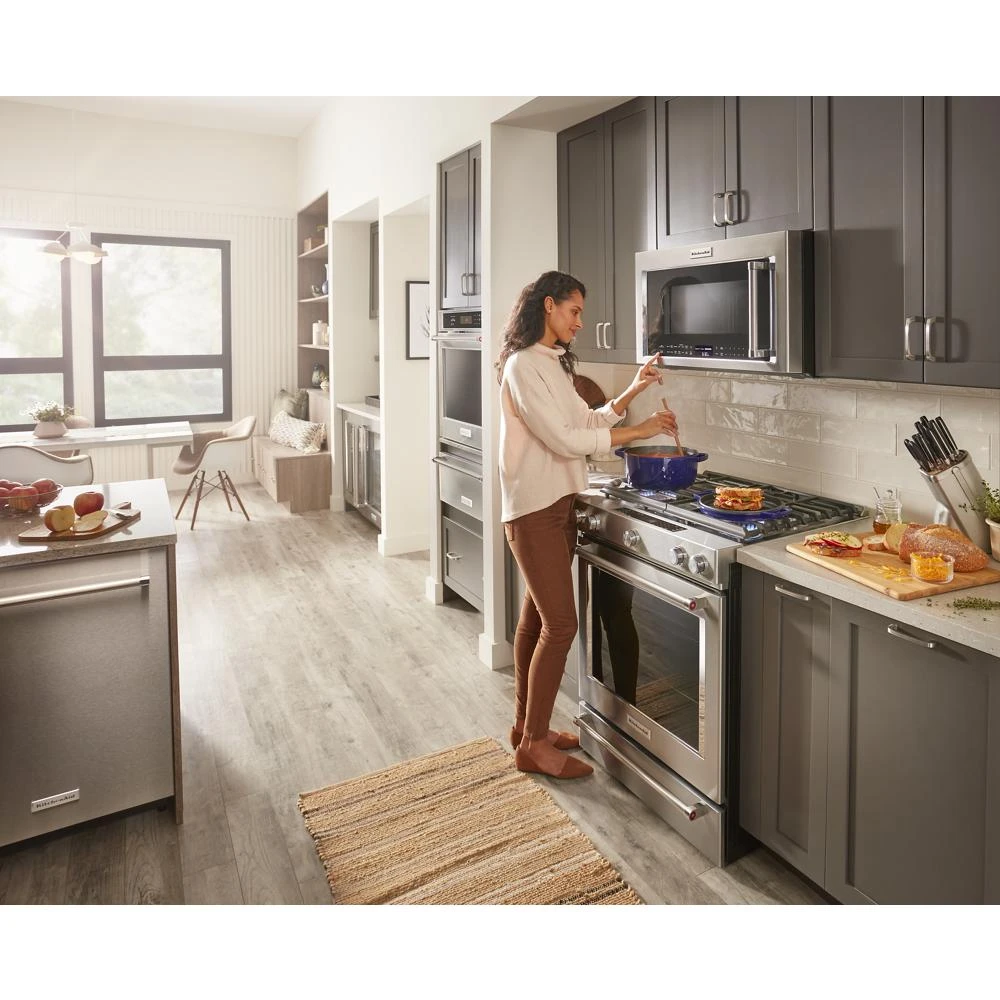 30-Inch 5 Burner Gas Convection Slide-In Range with Baking Drawer view 2