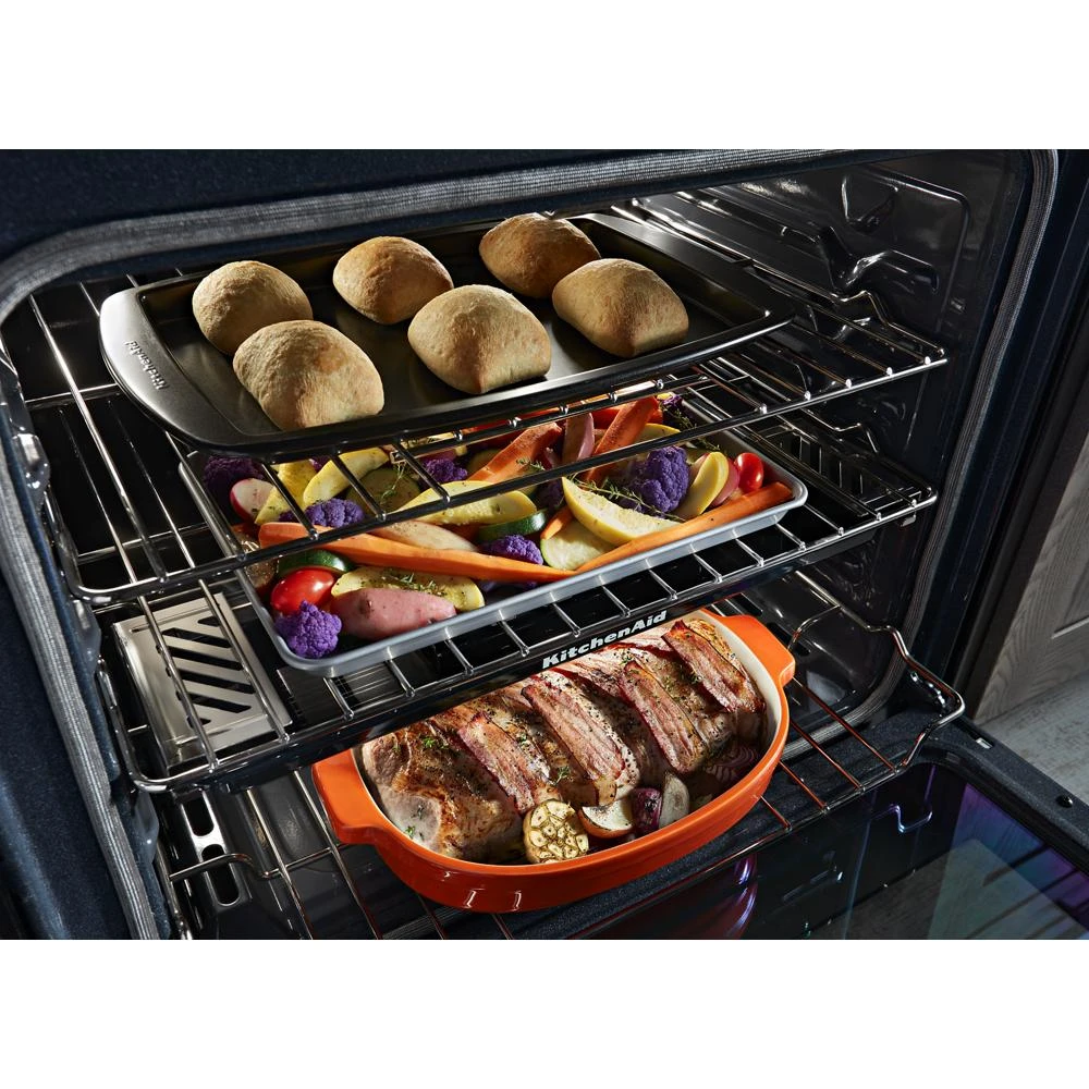 30-Inch 5-Burner Gas Slide-In Convection Range KSGG700EBS
